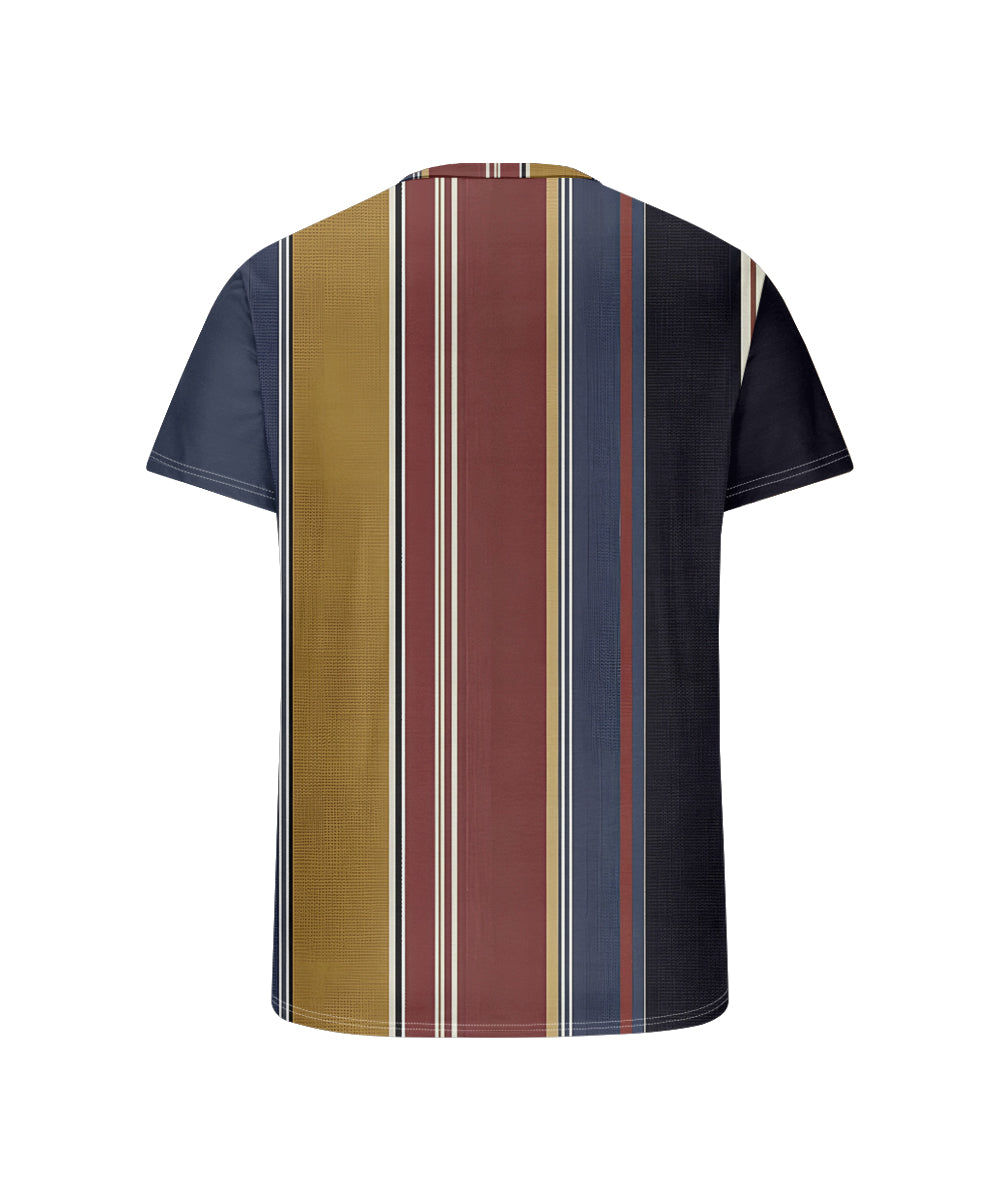 Big & Tall Geometric Striped Graphic T-Shirt for big men view 5