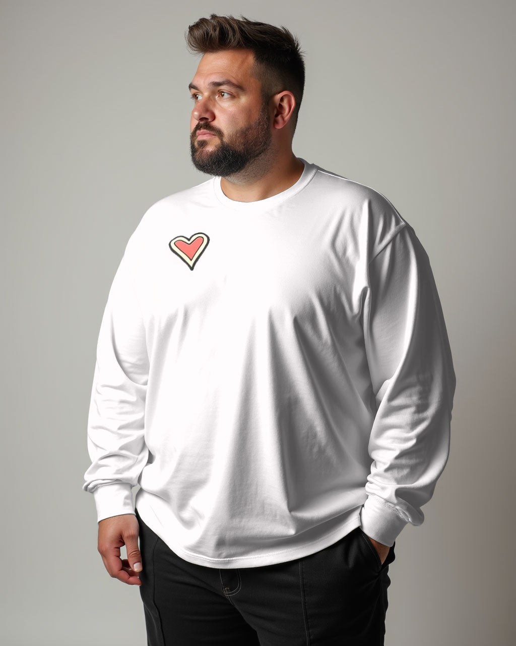Big & Tall Streetwear Skull T-Shirt for big men view 4