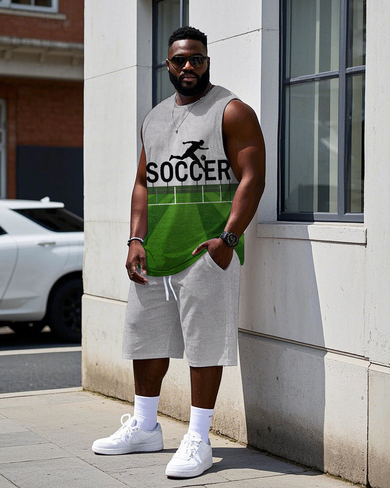 Big & Tall Graphic Athletic Two-piece Set for big men view 1