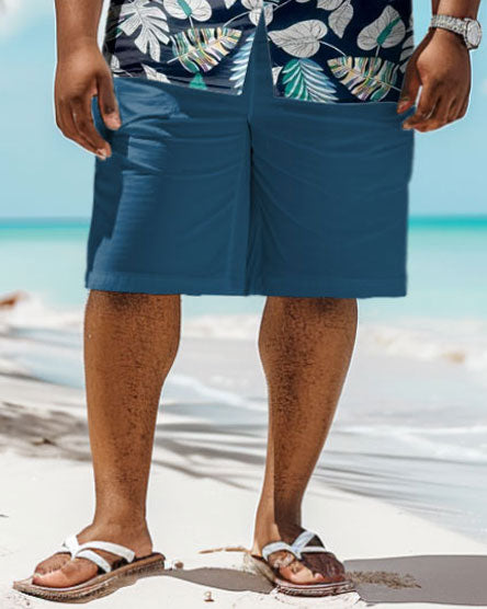 Big & Tall Hawaiian Tropical Graphic Jeans for big men view 4