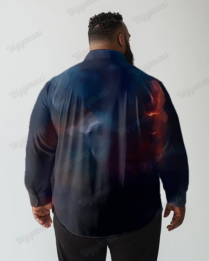 Big & Tall Graphic Long Sleeve Shirt for big men view 2