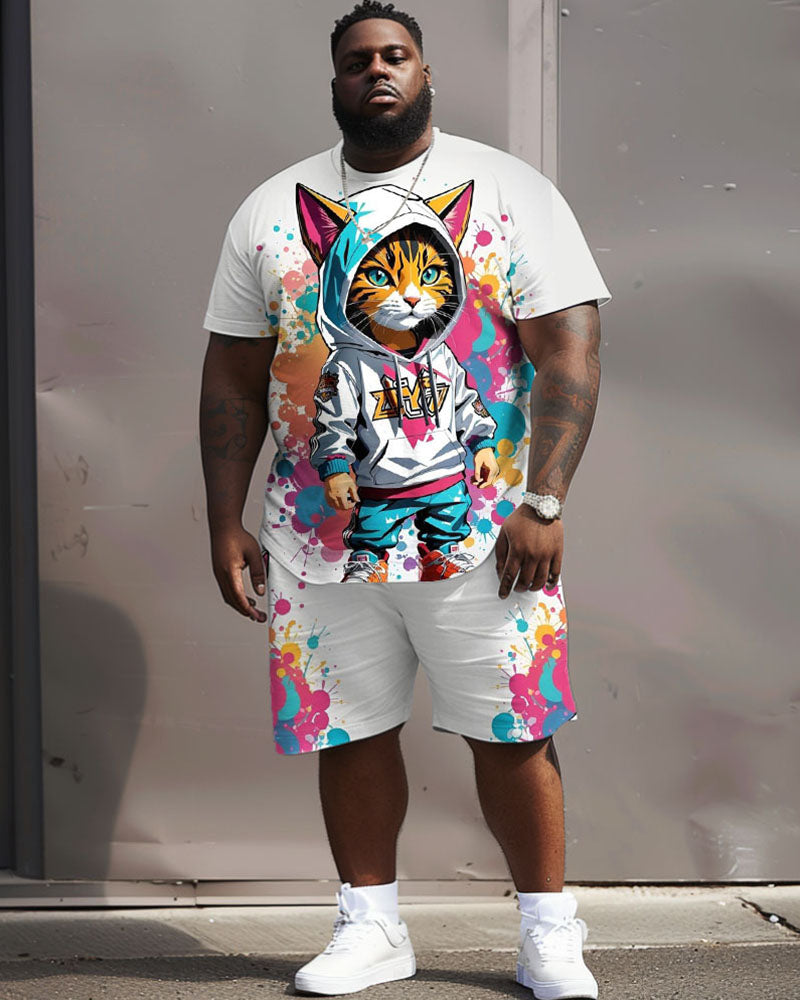 Big & Tall Graphic Graffiti Streetwear Hoodie for big men view 1