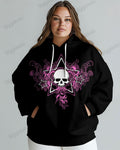 Big & Tall Graphic Vintage Skull Hoodie for big men