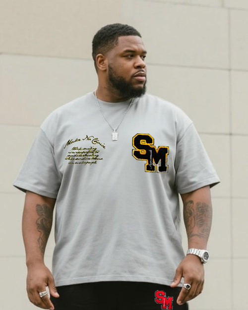 Big & Tall Graphic Streetwear Two-piece Set for big men view 2