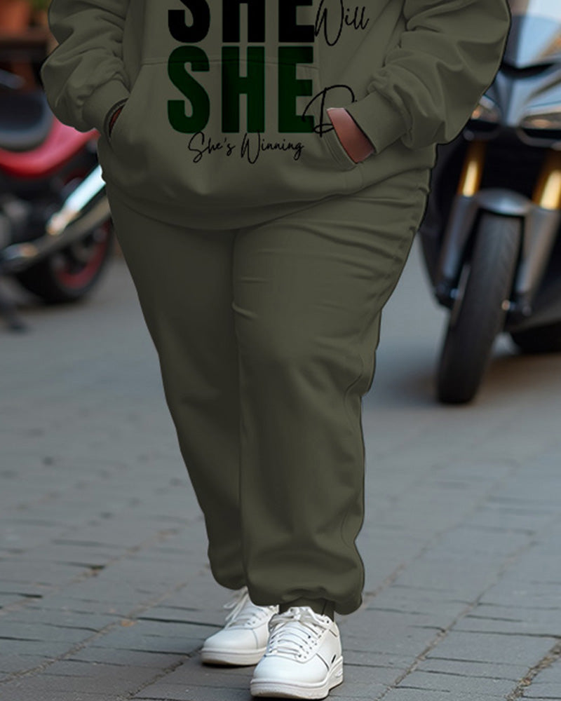 Big & Tall Graphic Hoodie Sweatpants Set for big men view 4