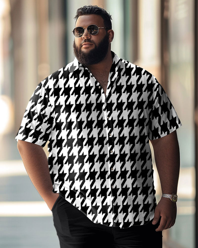 Big & Tall Business Casual Short Sleeve Shirt for big men