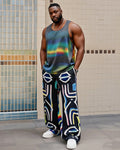 Big & Tall Gradient Vest Pants Set for big men view 1