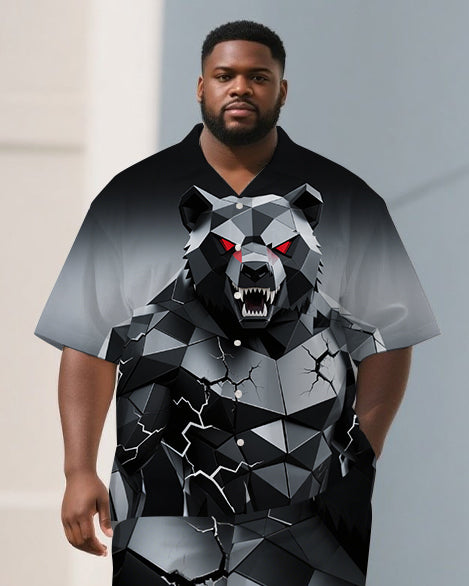 Big & Tall Gradient T-Shirt Pants Set for big men view 2