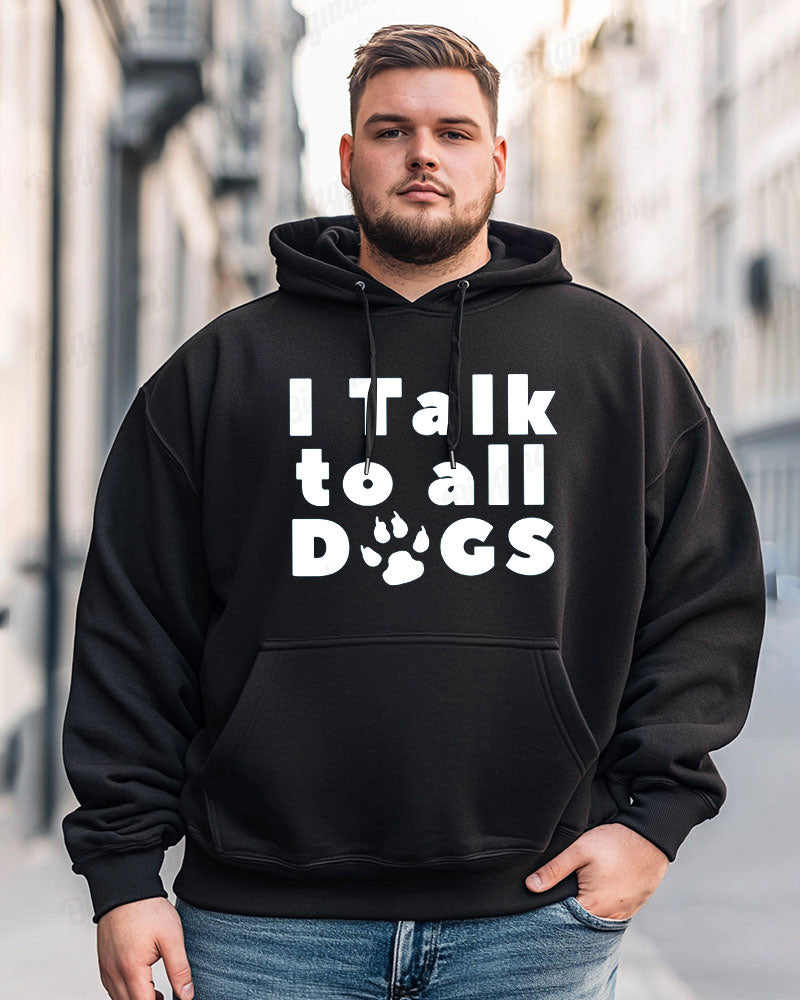 Big & Tall Graphic Hoodie Sweatpants Set for big men view 4