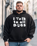 Big & Tall Graphic Hoodie Sweatpants Set for big men view 4