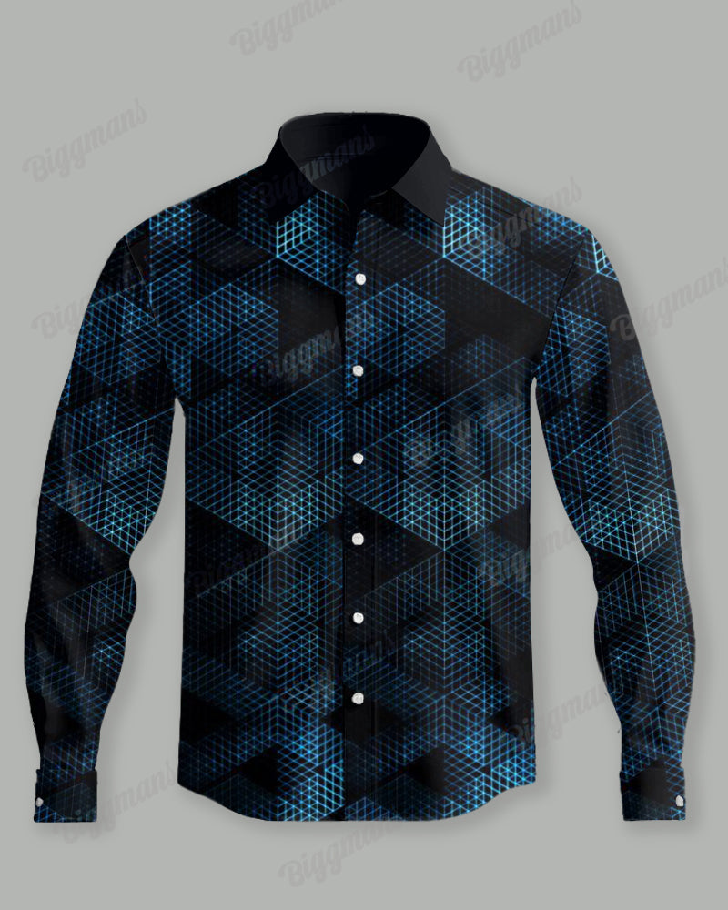 Big & Tall Geometric T-Shirt Pants Set for big men view 4