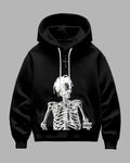 Big & Tall Black Graphic Hoodie for big men view 1