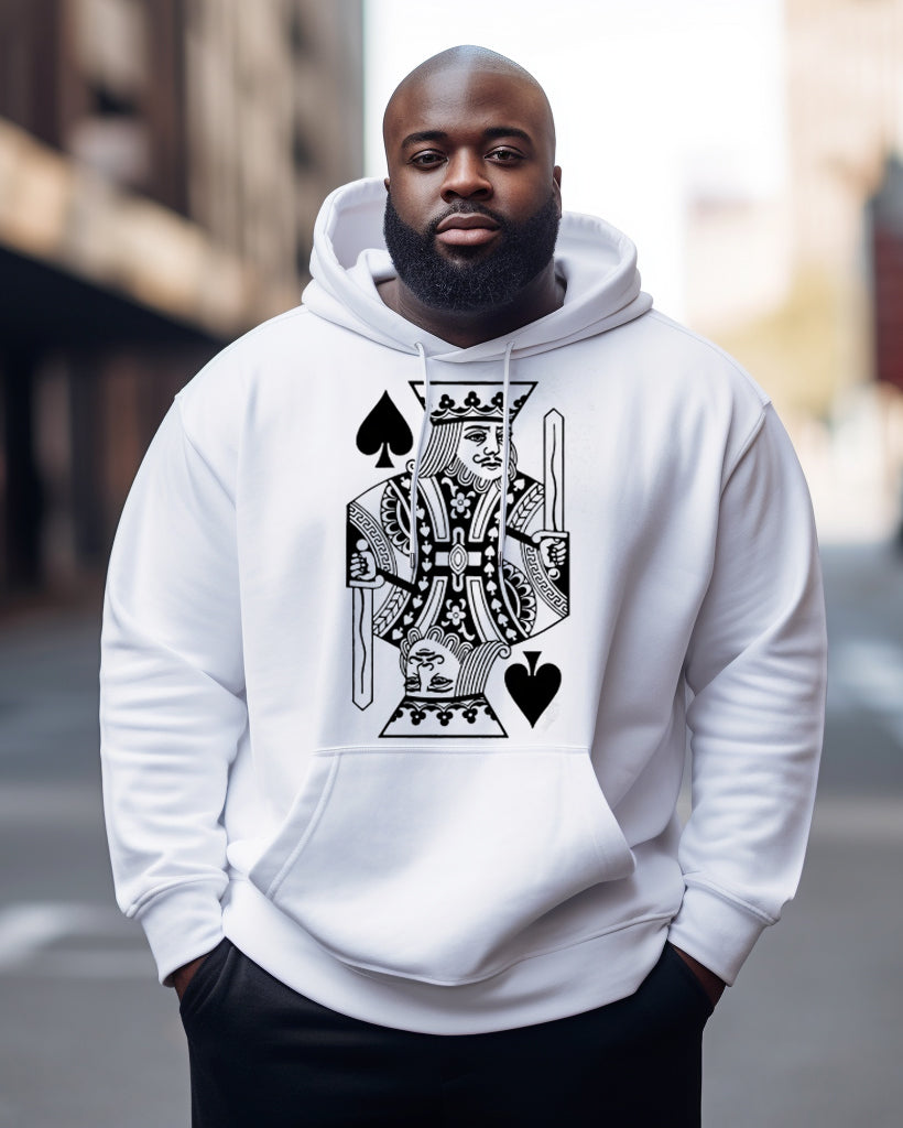 Big & Tall Graphic Hoodie Sweatpants Set for big men