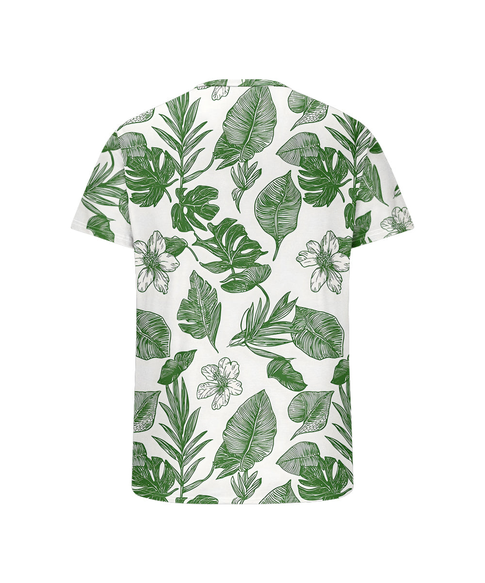 Big & Tall Green Hawaiian Graphic T-Shirt for big men view 5