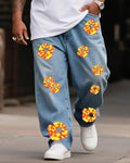 Big & Tall Denim Graphic Streetwear Jeans for big men view 1