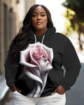 Big & Tall Pink Graphic Hoodie for big men