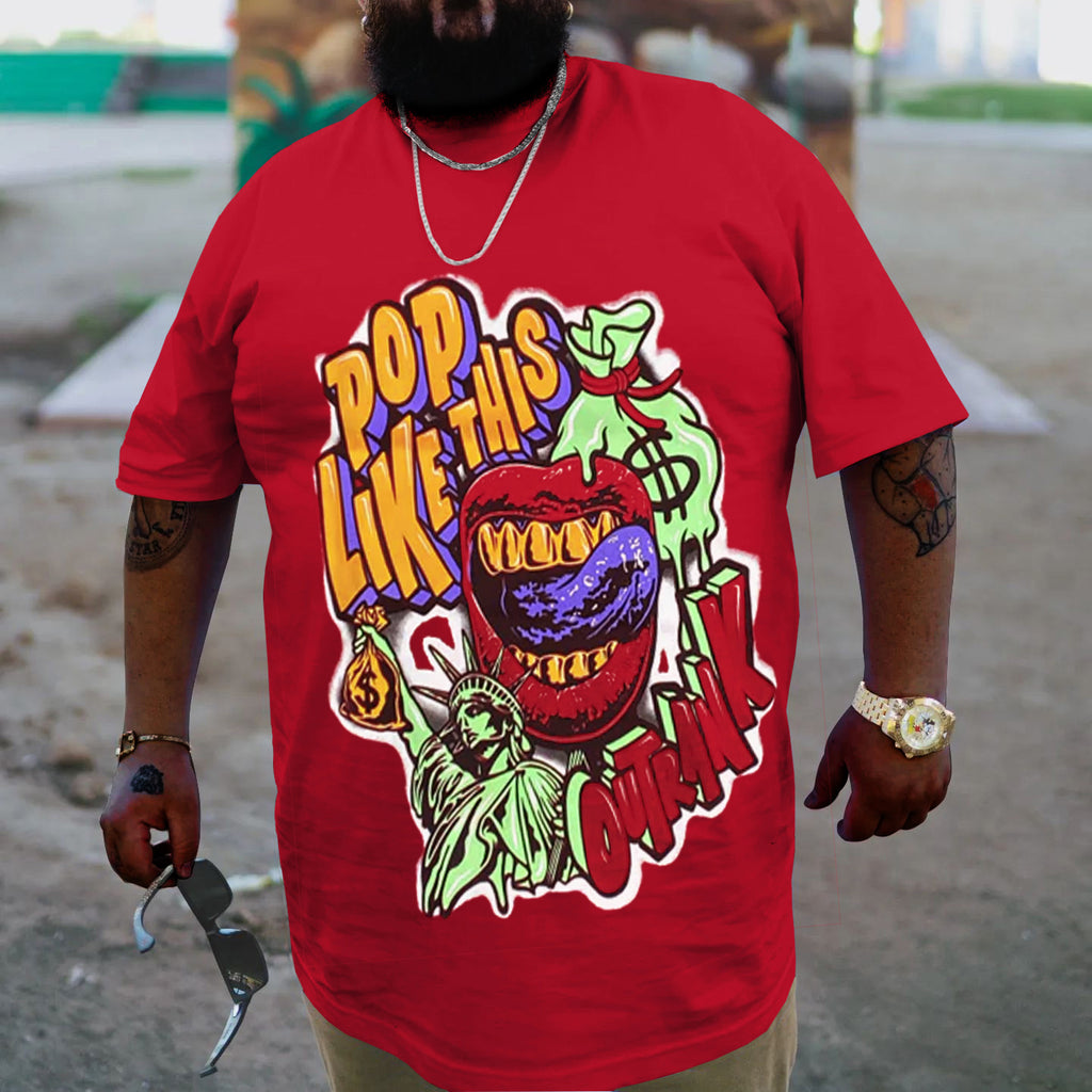 Big & Tall Red T-Shirt for big men view 1