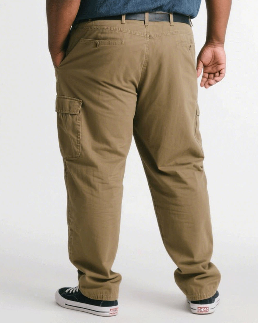 Big & Tall Khaki T-Shirt Pants Set for big men view 5