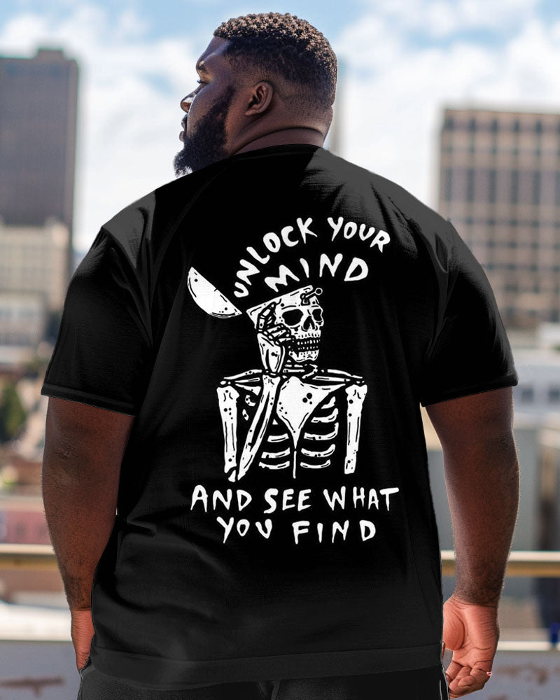Big & Tall Streetwear Skull T-Shirt for big men view 1
