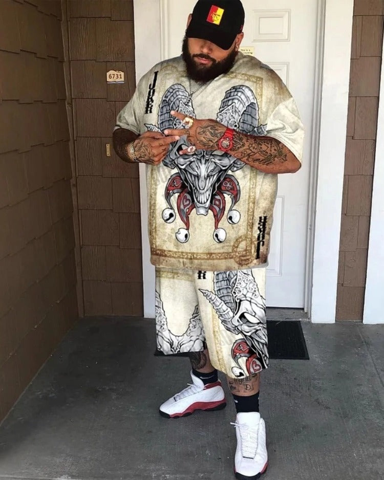 Big & Tall Streetwear Two-piece Set for big men view 1