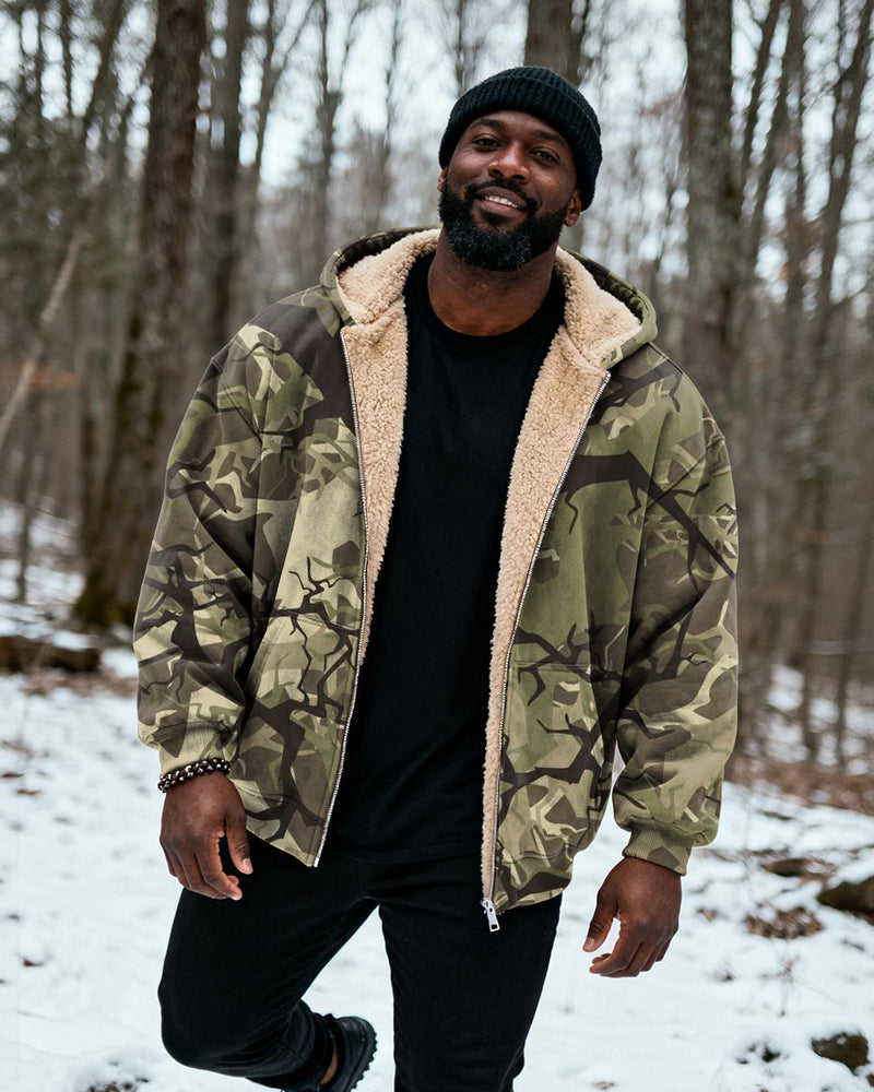 Big & Tall Graphic Camouflage Hoodie for big men view 4