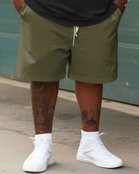 Big & Tall Graphic T-Shirt Shorts Set for big men view 3