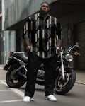 Big & Tall Geometric Graphic Two-piece Set for big men view 1