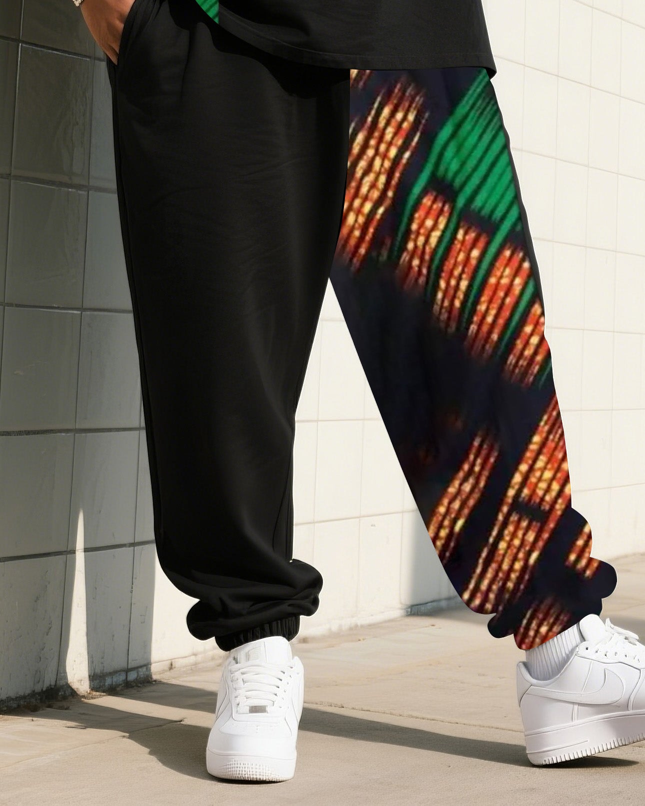 Big & Tall Patchwork Two-piece Set for big men view 3