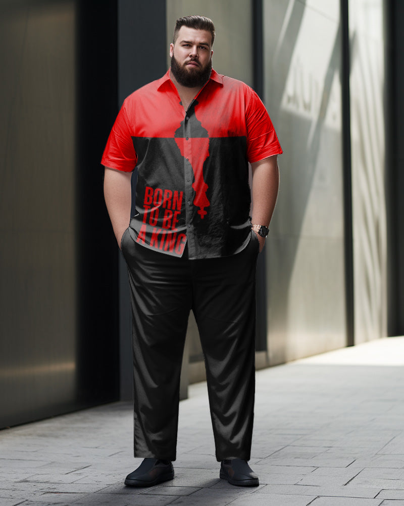 Big & Tall Graphic T-Shirt Pants Set for big men view 1