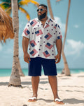 Big & Tall Graphic T-Shirt Shorts Set for big men view 1