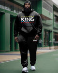 Big & Tall Geometric Graphic Hoodie Sweatpants Set for big men view 1