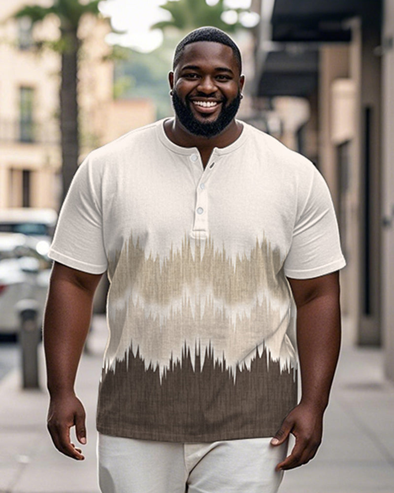 Big & Tall Brown Gradient Graphic T-Shirt for big men view 1