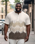 Big & Tall Brown Gradient Graphic T-Shirt for big men view 1
