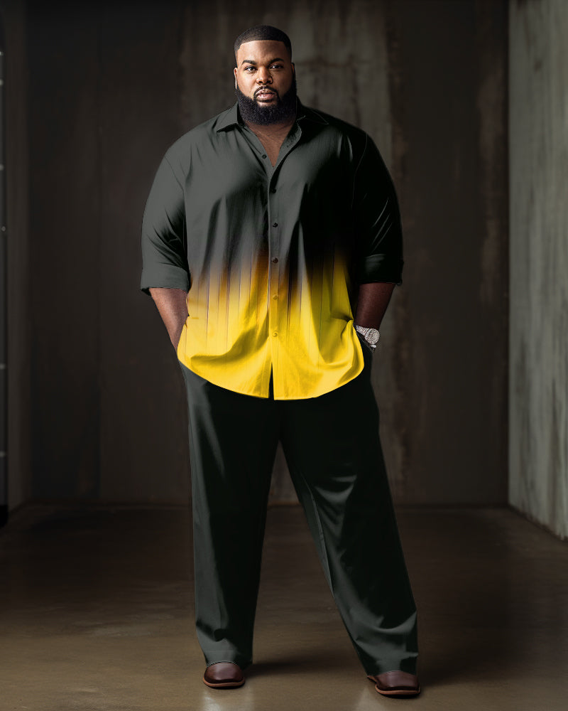 Big & Tall Gradient Business Casual Two-piece Set for big men view 1