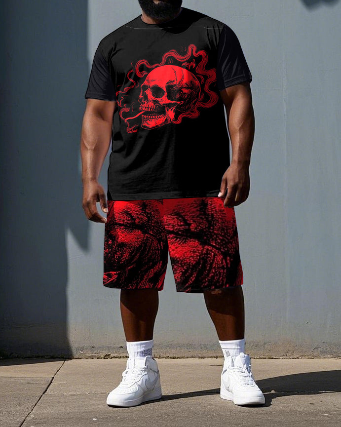 Big & Tall Skull Two-piece Set for big men view 1