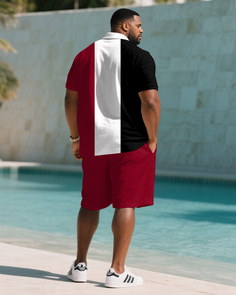 Big & Tall Black White Striped Jeans for big men view 4
