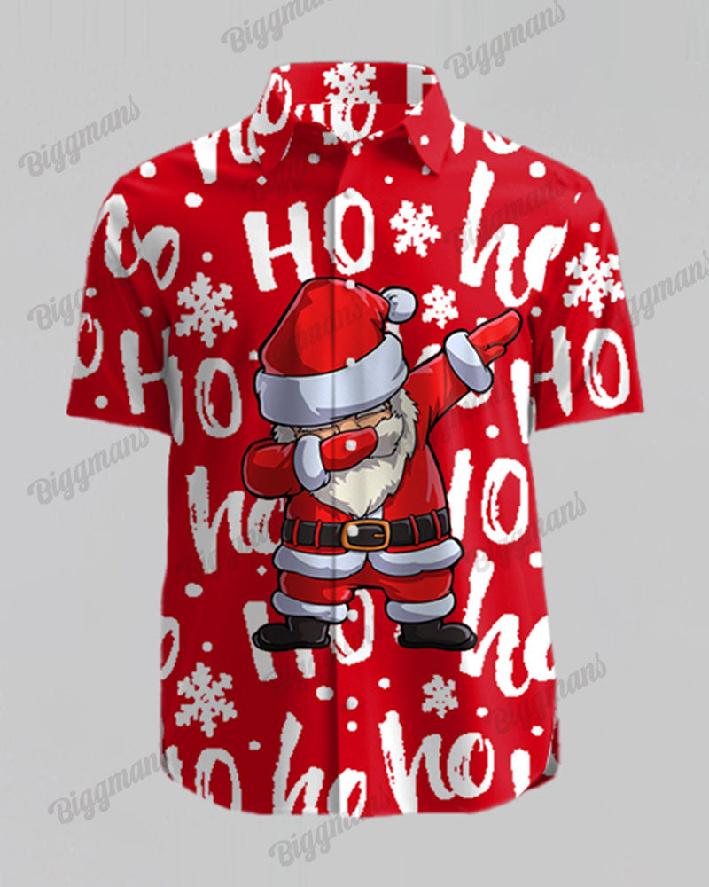 Big & Tall Red Graphic T-Shirt Shorts Set for big men view 3