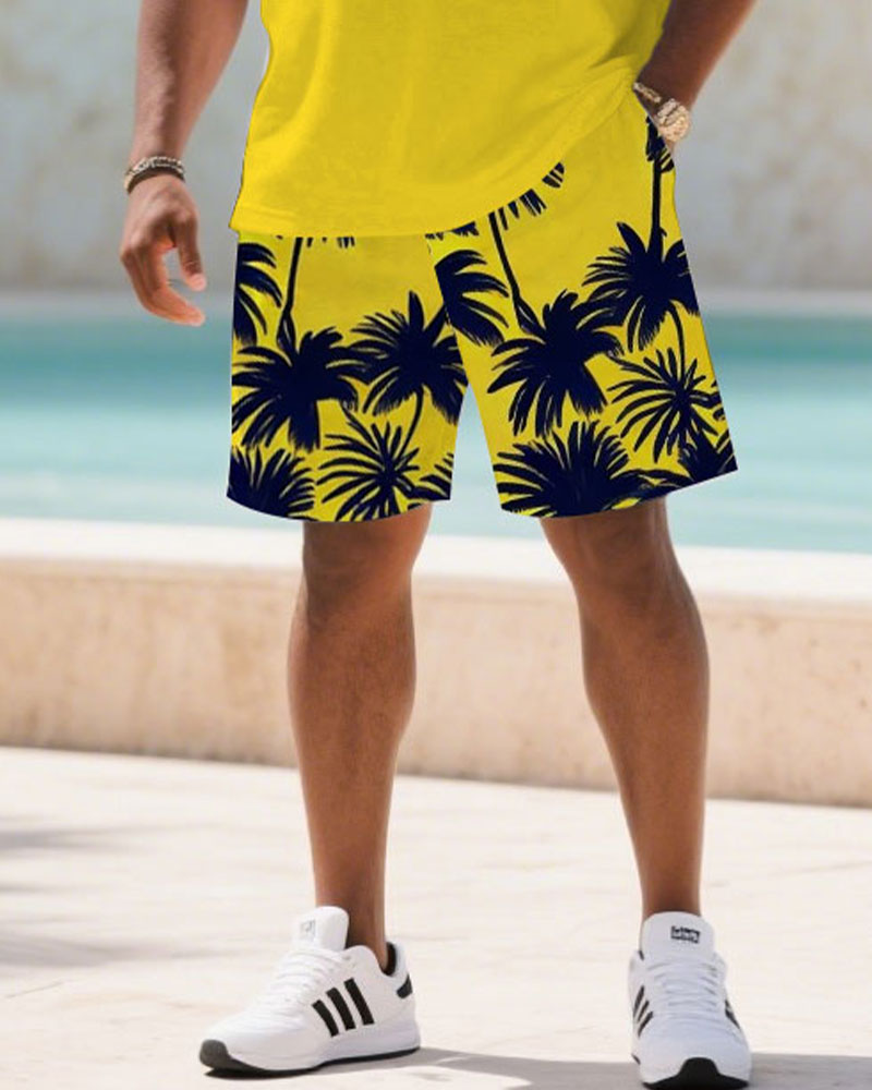 Big & Tall Yellow Graphic Jeans for big men view 3