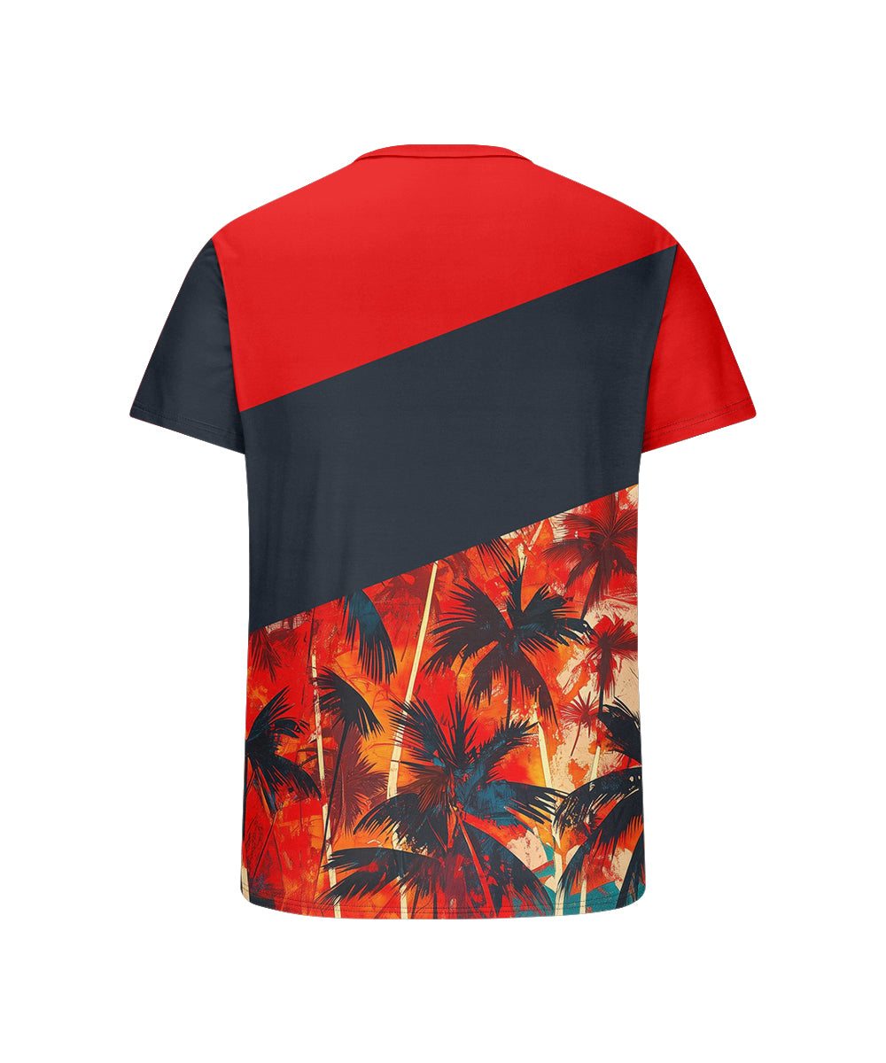 Big & Tall Red Hawaiian Graphic T-Shirt for big men view 5