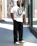 Big & Tall Streetwear Polo Pants Set for big men view 1