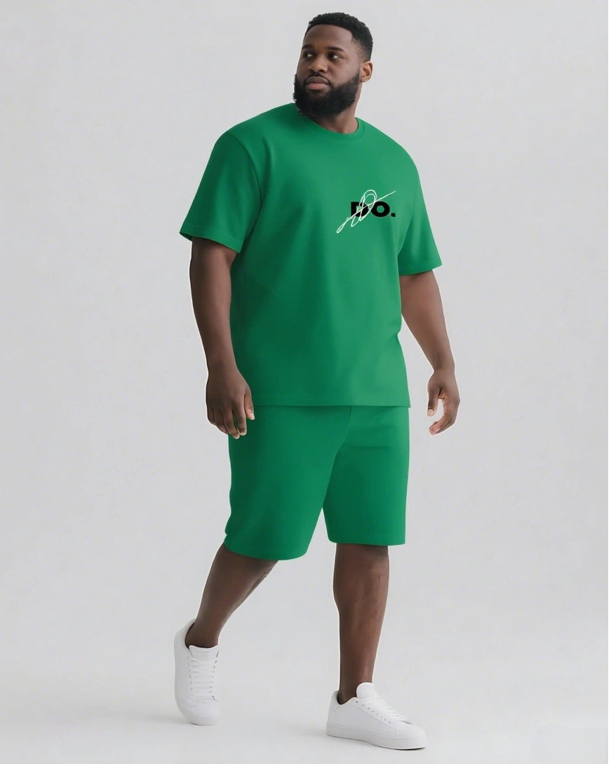 Big & Tall Graphic Streetwear Two-piece Set for big men view 6