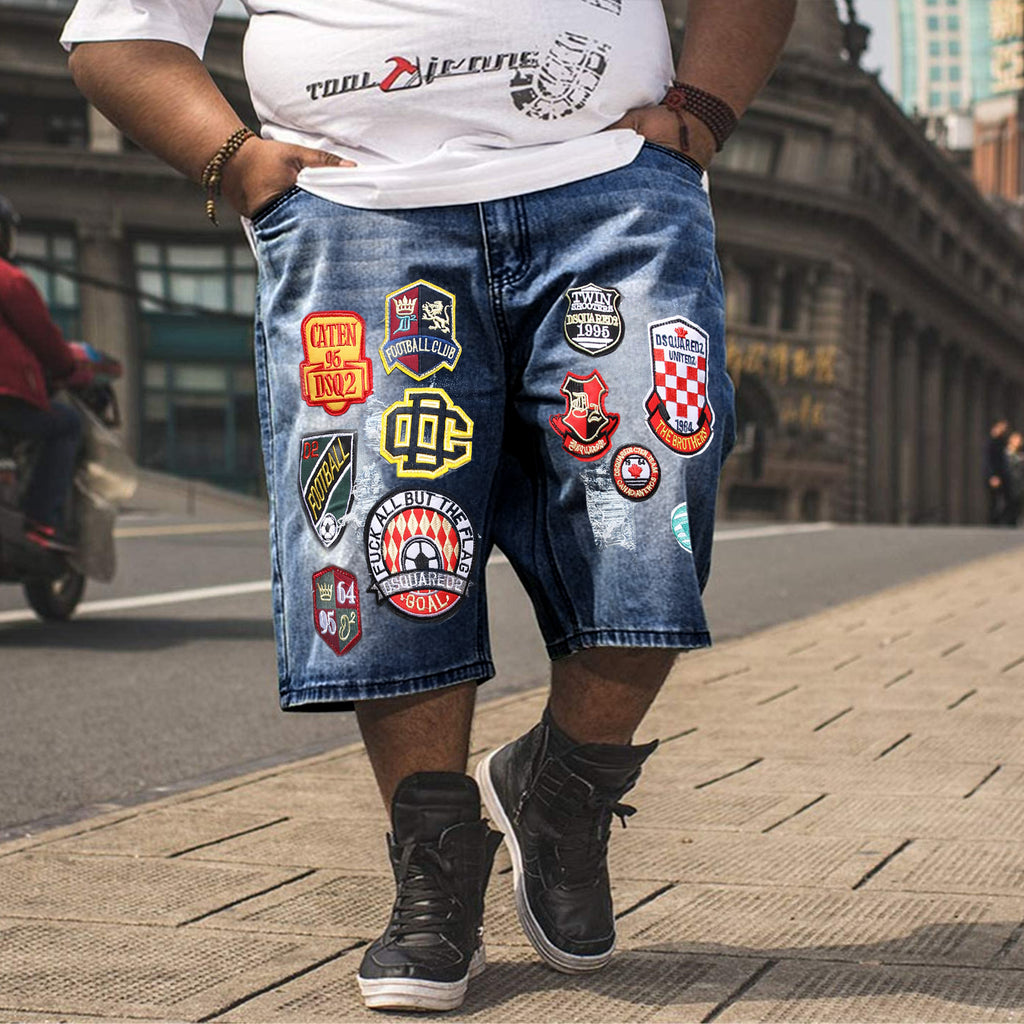 Big & Tall Denim Graphic Jeans for big men view 1