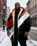 Big & Tall Black Red Graffiti Hoodie for big men view 2
