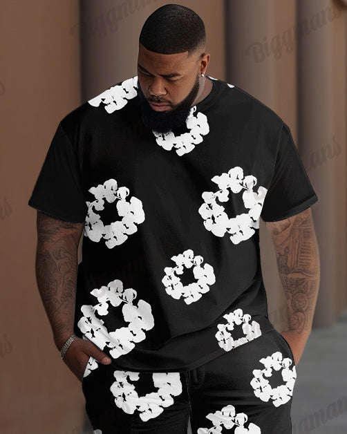 Big & Tall Streetwear T-Shirt Pants Set for big men view 2