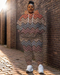 Big & Tall Graphic Streetwear Hoodie Sweatpants Set for big men view 1