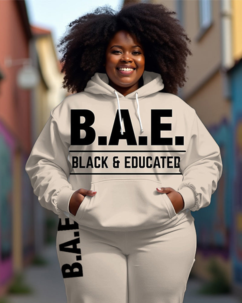 Big & Tall Graphic Hoodie Sweatpants Set for big men view 3