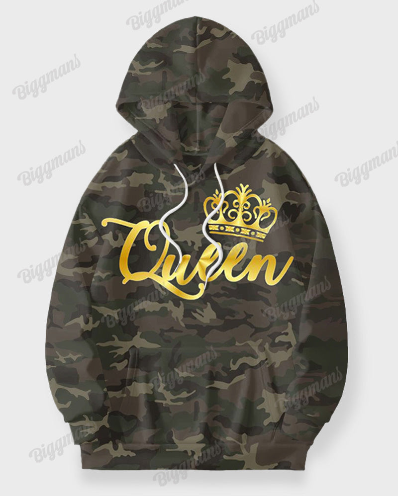 Big & Tall Graphic Camouflage Hoodie Sweatpants Set for big men view 3