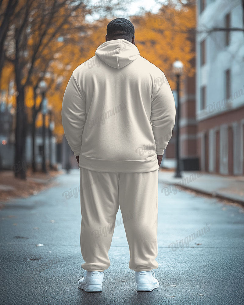 Big & Tall Graphic Hoodie Sweatpants Set for big men view 2
