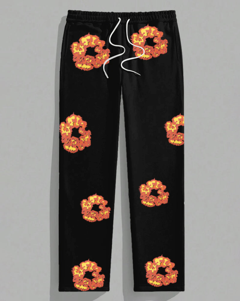 Big & Tall Floral T-Shirt Pants Set for big men view 5