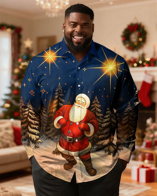 Big & Tall Graphic Long Sleeve Shirt for big men view 1